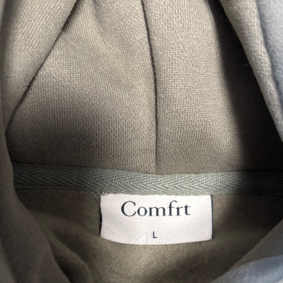 COMFRT Olive Green Hooded Sweatshirt - Picture 2 of 3